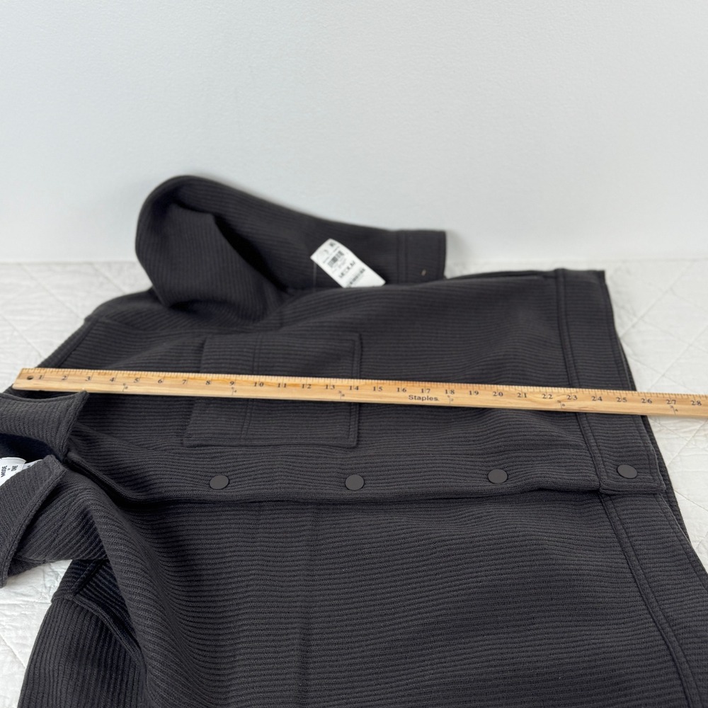 Mode of One Mens Ribbed Knit Snap Front Jacket Jet Grey‎ 100194421MN Medium NWT - Picture 8 of 14